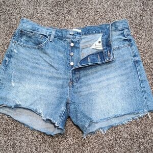 Denim Forum The Ex Boyfriend Midi Short Women's Plus Size 32